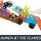 Hot Wheels Monster Trucks Color Shifters 5 Alarm Rescue with Color Shifter Truck, 2 Demolition Cars and 1 Trailer