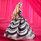 Barbie Signature Doll, 65th Anniversary Collectible with Blonde Hair, Black & White Gown, Sapphire Gem Earrings & Sunglasses