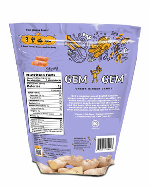 Gem Gem Ginger Candy Chewy Ginger Chews (Assorted Flavors, 19oz)