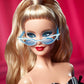 Barbie Signature Doll, 65th Anniversary Collectible with Blonde Hair, Black & White Gown, Sapphire Gem Earrings & Sunglasses