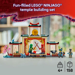 LEGO NINJAGO Ninja Spinjitzu Temple Building Toy Playset - Pretend Play Preschool Ninja Toy for Kids, Boys and Girls, Ages 4+ - with 4 Minifigures - Gift Idea for Birthdays - 71831