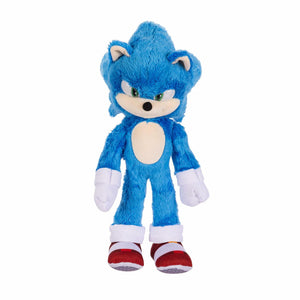 Sonic 3 The Hedgehog The Movie - Official Sega Licensed - Deluxe Sonic Soft Toy - 33cm - Blue Hedgehog - Soft - Realistic Details - Sparkling Eyes - Children's Soft Toy - Collectable - 3 Years +