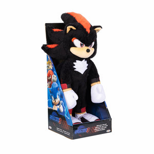 Sonic 3 The Hedgehog Deluxe Shadow Plush Toy - 33cm - Officially Licensed Sega Plush Figure - Realistic Details - Sparkling Eyes - Collectible - Ages 3+
