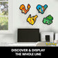 Mega Pokémon Glumanda HTH76 - Buildable Retro Pixel Art Figure with Wall Mount Base for Adult Builders and Collectors