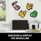 MEGA Pokemon Mew 434 Piece Building Set with 1 Pixelated Retro Action Figure for Wall or Table Decoration, HWR80