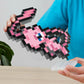 MEGA Pokemon Mew 434 Piece Building Set with 1 Pixelated Retro Action Figure for Wall or Table Decoration, HWR80