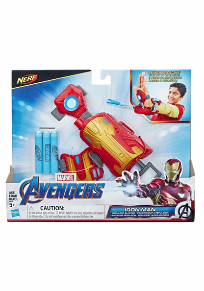 Marvel Avengers Iron Man Blast Repulsor Gauntlet with Nerf Darts for Costume & Role Play