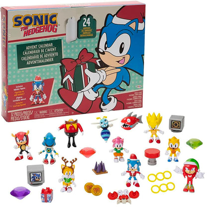Sonic The Hedgehog Advent Calendar 2025 - 24 Surprises with Exclusive Collectible 2.5 Inch Holiday Action Figures!