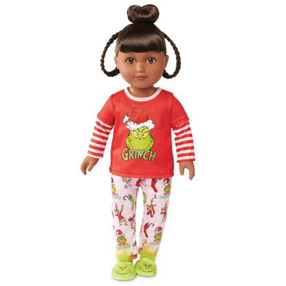 My Life As Poseable Grinch Sleepover 18 Inch Doll (Dark Brunette Hair, Brown Eyes)