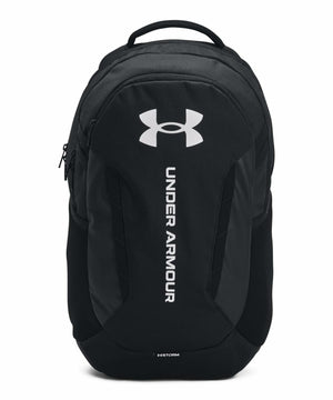 Under Armour Unisex Hustle 6.0 Backpack, Black/Black/White, One Size
