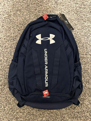NWT- Under Armour Hustle 15” Backpack Hustle 5.0.  Color:  Academy /Navy