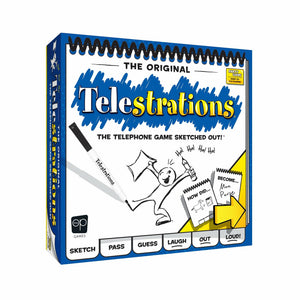 USAOPOLY Telestrations Original 8 Player | Family Board Game | A Fun Family Game for Kids and Adults | Family Game Night Just Got Better | The Telephone Game Sketched Out
