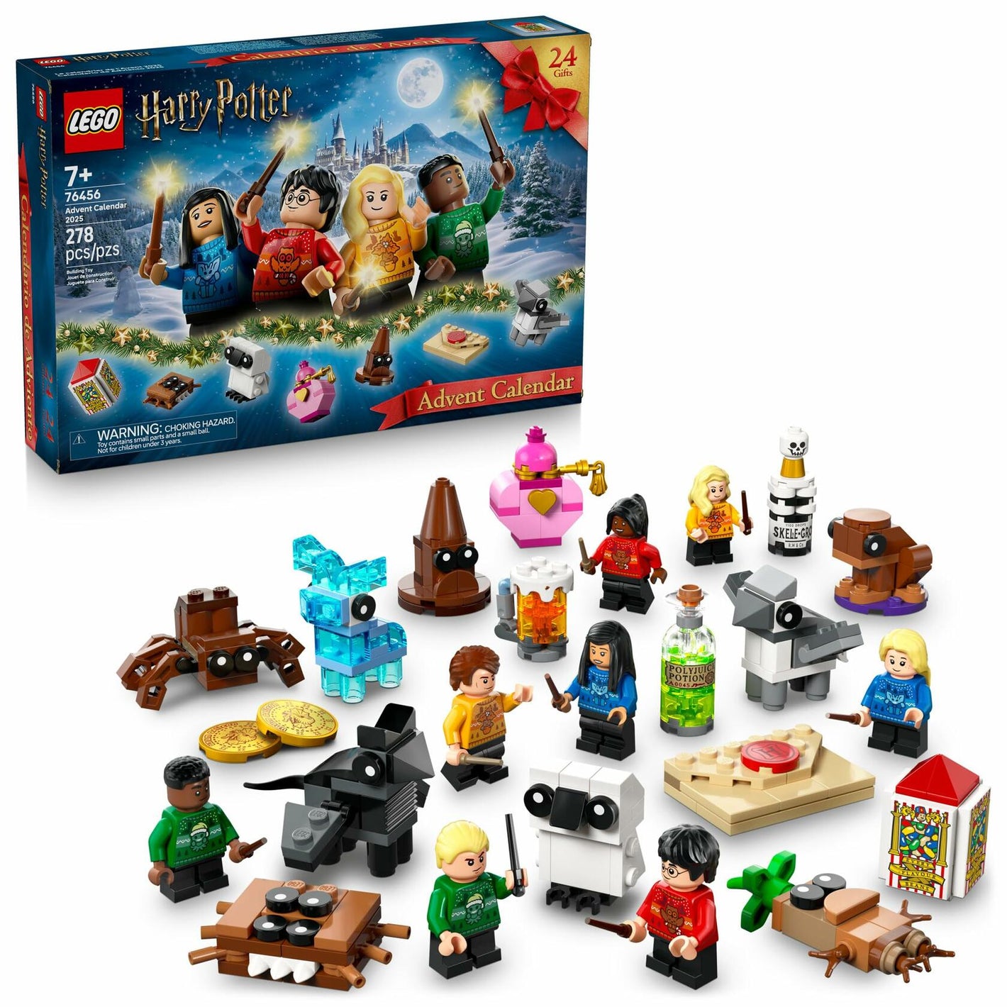 Lego Harry Potter Advent Calendar 2025 Kids Toy - Holiday Countdown for Boys & Girls, 7+ - 24 Buildable Surprises, Including Harry, Draco & Luna Minifigures - Kids Gift Idea for Christmas - 76456