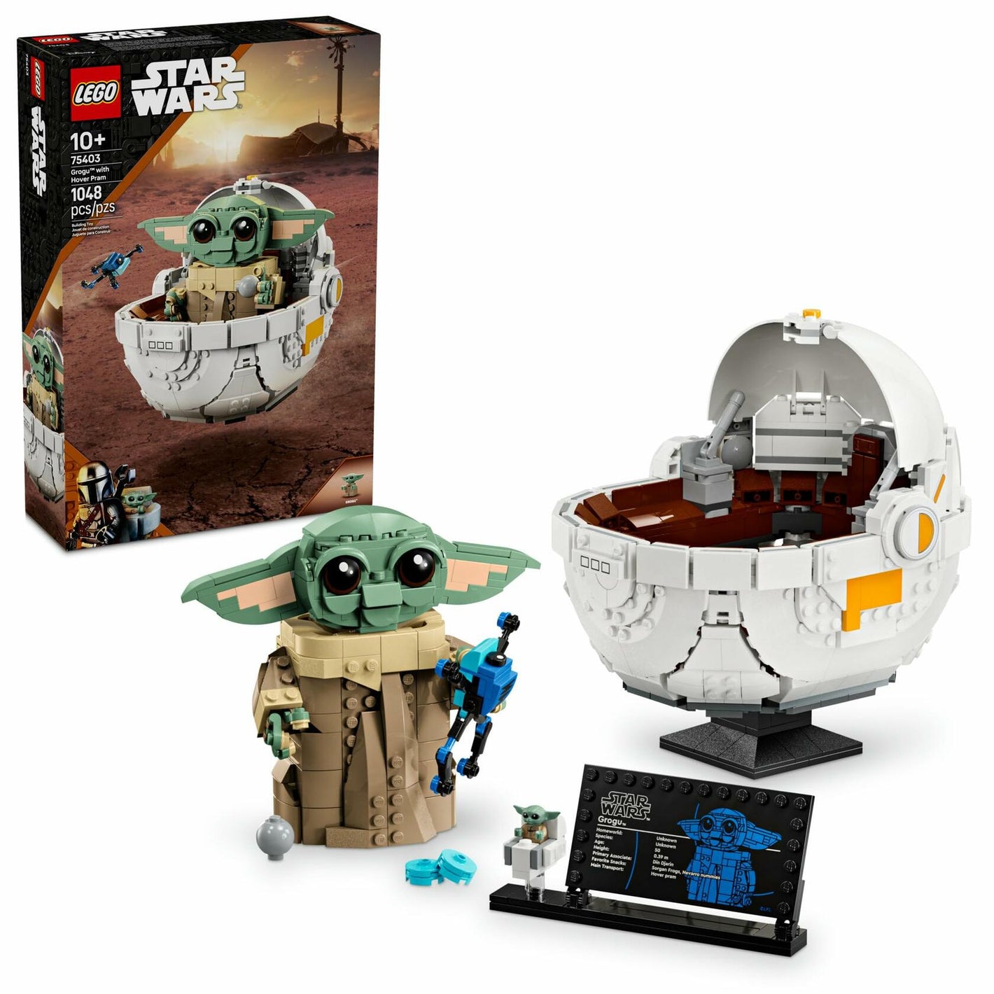 LEGO Star Wars Grogu with Hover Pram Building Toy Set - Star Wars Toy for Kids, Boys & Girls, Ages 10+ - Gift Idea for Birthday - 75403
