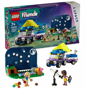 LEGO Friends Stargazing Camping Vehicle Adventure Toy, Includes 2 Mini-Dolls, Camping Trailer, Telescope Toy, and a Dog Figure, Science Gift Idea for Girls, Boys and Kids Ages 7 and Up, 42603