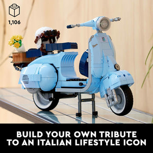 LEGO Icons Vespa 125 Model Building Kit - Vintage Italian Scooter DIY Craft Kit for Adults, Ages 18+ - Gift for Birthdays - Includes Kickstand for Easy Display - 10298