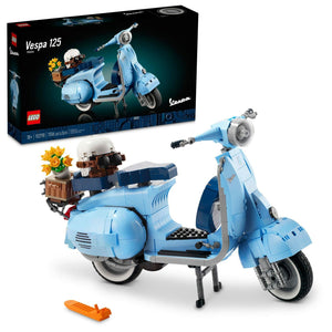 LEGO Icons Vespa 125 Model Building Kit - Vintage Italian Scooter DIY Craft Kit for Adults, Ages 18+ - Gift for Birthdays - Includes Kickstand for Easy Display - 10298