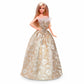 Barbie Signature 2025 Holiday Blonde Fashion Doll Wearing Silver & Gold Gown, Seasonal Collector in Displayable Packaging & Stand