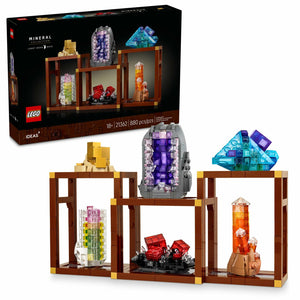 LEGO Ideas Mineral Collection Building Set for Adults, Ages 18+ - Bedroom or Office Decor with 3 Display Shelves - Unique Gift Idea for Men & Women - 21362