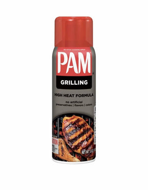 Pam No-Stick Cooking Spray - Grill - For High Temperature - Net Wt. 5 OZ (141 g) Each - Pack of 2